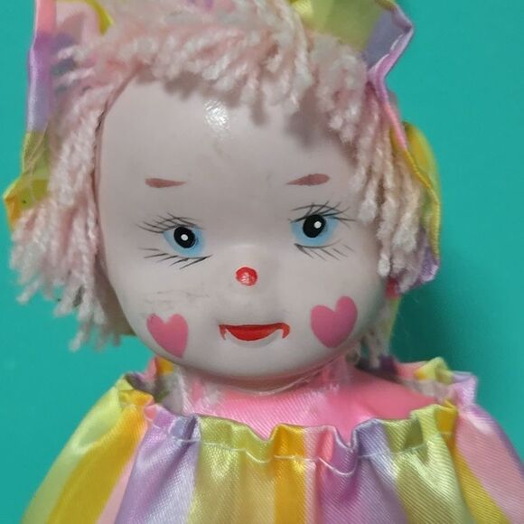 Vintage 70's Porcelain Creepy Killer Clown Perriot Retro Doll Lot - Picture 7 of 11